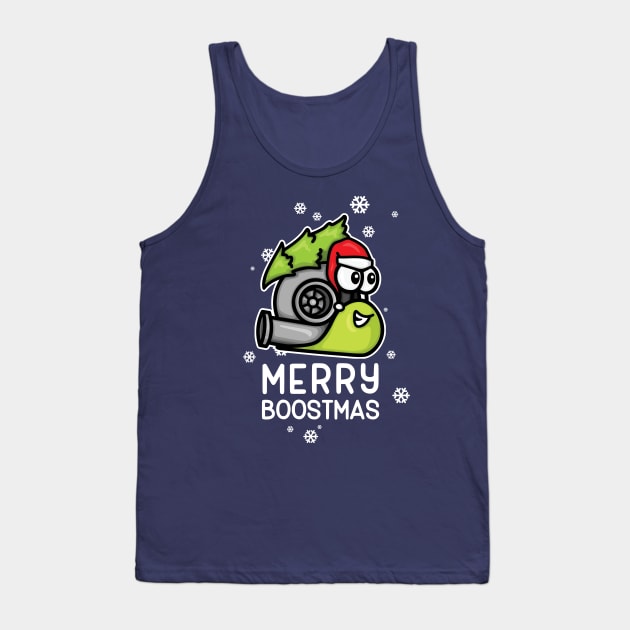 Christmas Sweater - Merry Boostmas Snail Tank Top by hoddynoddy